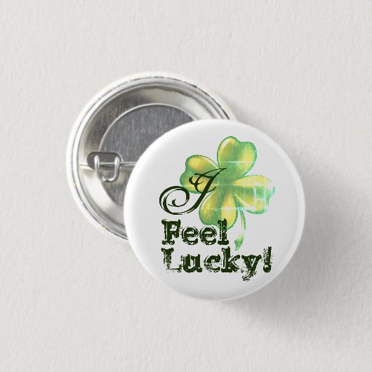 Ik voel me Lucky, St. Patrick's Day Button (Voorkant /achterkant)