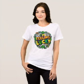 Ik voel me Lucky Tri-Blend Shirt (Voorkant volledig)