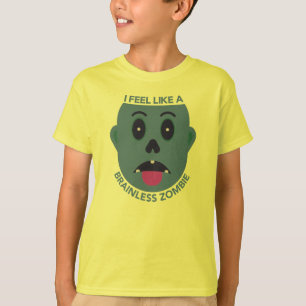 Ik voel me net een hersenloos zombie Kinder T-shir T-shirt