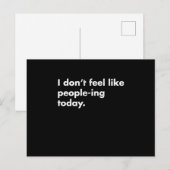 Ik voel me niet als mensenIng vandaag Briefkaart (Voorkant / Achterkant)