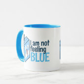 Ik voel me niet blauw mok (Voorkant links)