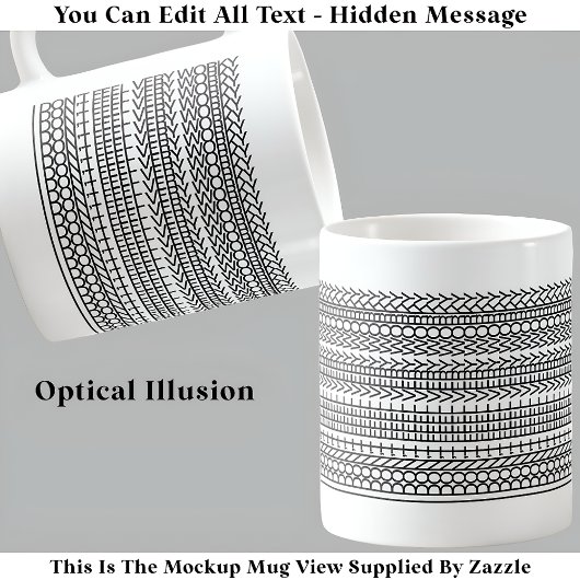 Ik voel me niet erg werkend Verborgen Bericht 124B Koffiemok