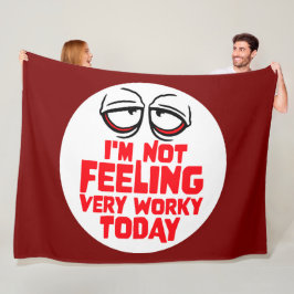 Ik Voel Me Niet Erg Werkzaam Vandaag Lui Werk Humo Fleece Deken