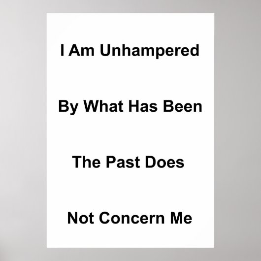 Ik voel me niet gehinderd door wat Poster is gewee (Voorkant)