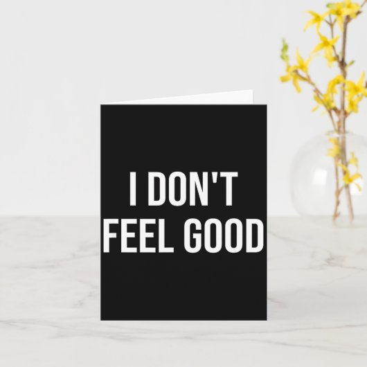 Ik voel me niet lekker  kaart (Gele Bloem)