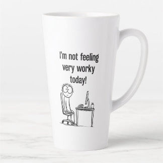 Ik Voel Me Niet Werkzaam Vandaag Grappige Kantoor Latte Mok