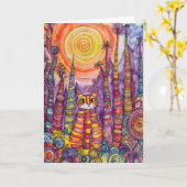 Ik Voel Me Prima Kattenkaart Kaart (Gele Bloem)