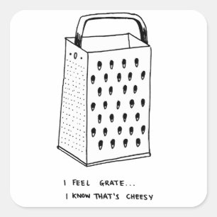 Ik voel me raar vierkante sticker