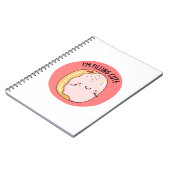 Ik voel me schattig, grappige jelly donut grap  notitieboek (Linkerzijde)