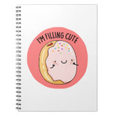 Ik voel me schattig, grappige jelly donut grap  notitieboek (Voorkant)