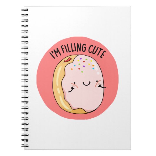 Ik voel me schattig, grappige jelly donut grap  notitieboek (Voorkant)