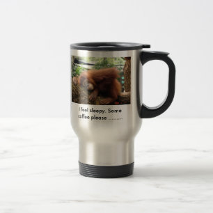Ik voel me slaperig. Wat koffie alstublieft...... Reisbeker