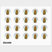 Ik Voel Me Spudtaculair Aardappel Ronde Sticker (Vel)