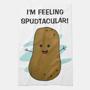 Ik voel me Spudtaculair Aardappel Theedoek