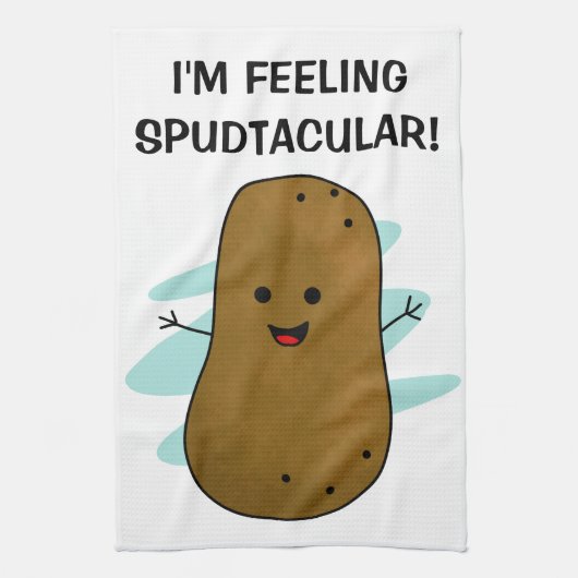 Ik voel me Spudtaculair Aardappel Theedoek (Verticaal)