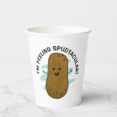 Ik voel me spudtaculaire aardappel papieren bekers (Voorkant)