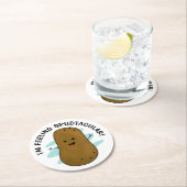 Ik voel me spudtaculaire aardappel ronde kartonnen onderzetter (Insitu)