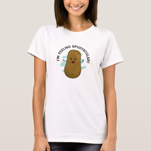 Ik voel me spudtaculaire aardappel t-shirt (Voorkant)