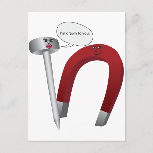 Ik voel me tot je aangetrokken. briefkaart (Voorkant)