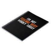 Ik voel me vandaag niet erg benieuwd - grappig wer notitieboek (Linkerzijde)