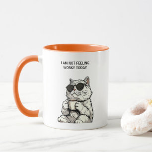 Ik Voel Me Vandaag Niet Werkzaam Cool Coffee Cat B Mok