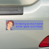 Ik voel me zo veel beter bumpersticker (Op auto)