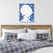 Ik voel mijn Universe-stretched canvas print (Insitu (Slaapkamer))