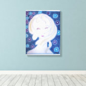 Ik voel mijn Universe-stretched canvas print (Insitu (Houten vloer))