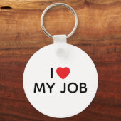 IK VOEL MIJN WERK GEDURFD ZWART-WIT SLEUTELHANGER (Voorkant)