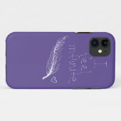 ik voel oneindig vederhart paars iphone 5 hoesje (Achterkant (horizontaal))