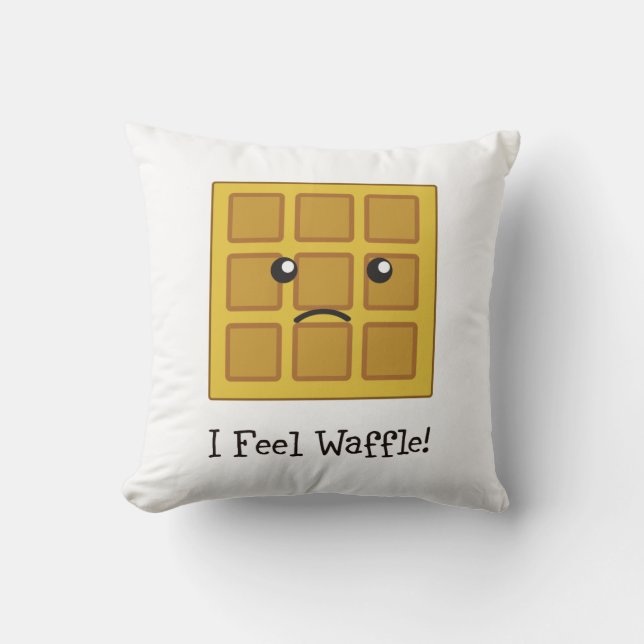 Ik voel Waffle. Kussen (Voorkant)