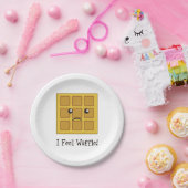 Ik voel Waffle. Papieren Bordje (Feest)
