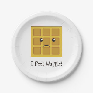 Ik voel Waffle. Papieren Bordje