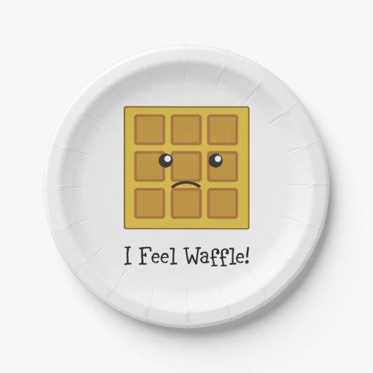 Ik voel Waffle. Papieren Bordje (Voorkant)