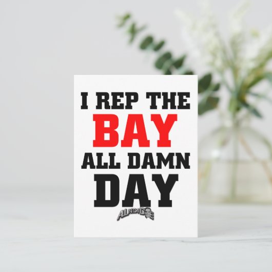 Ik voer de baai uit briefkaart (Staand voorkant)