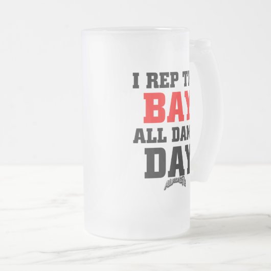 Ik voer de baai uit matglas bierpul (Voorkant rechts)