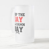 Ik voer de baai uit matglas bierpul (Voorkant links)