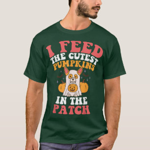 Ik voer de beste pompoenen in de patch halloween t-shirt