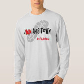 Ik voer deze stad uit - Aangepaste LS-sport-Tek T-shirt (Voorkant)