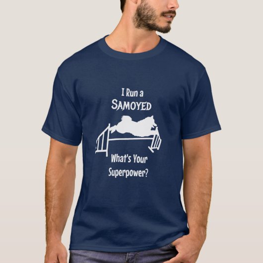 Ik voer een T-shirt van Samoyed Mannen uit (Voorkant)