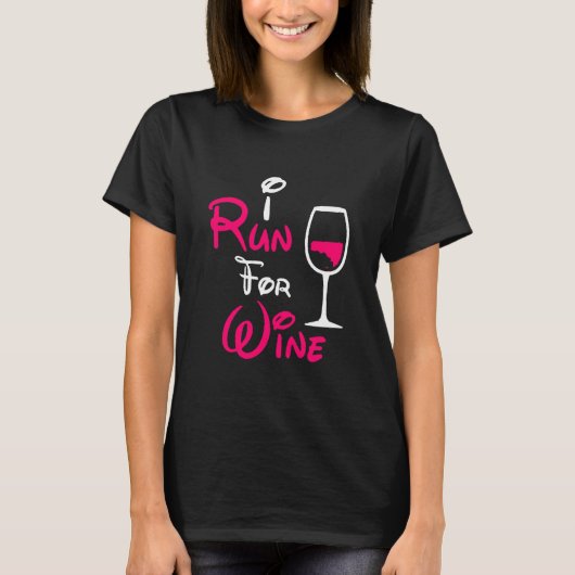 Ik voer Humor Funny Wine Lovers uit T-shirt (Voorkant)