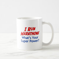 Ik voer marathons uit wat je superkracht-Mok is