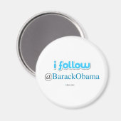 Ik volg @BarackObama Magneet (Voorkant / Achterkant)