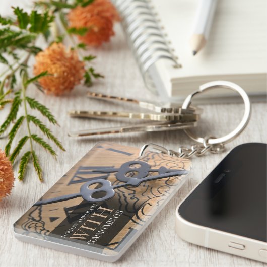 "Ik volg door" Motivatie Affirmatie Sleutelhanger (Voorkant Rechts)