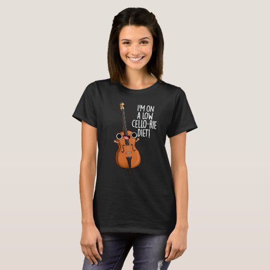 Ik Volg Een Dieet Met Lage Cello-rieën Cello-spree T-shirt (Voorkant volledig)