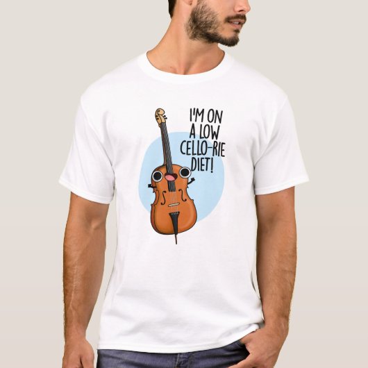 Ik Volg Een Lage Cello-rie Dieet Grappige Cello-sp T-shirt (Voorkant)