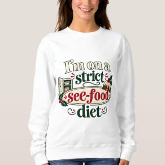 Ik volg een strikte Zie-Voedsel Dieet kerst Trui