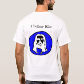 Ik volg hem/Jezus als liberaal T-shirt (Achterkant)