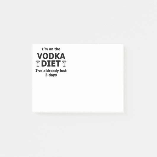 Ik Volg Het Vodka Dieet Post-it® Notes (Voorkant)