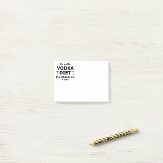 Ik Volg Het Vodka Dieet Post-it® Notes (Op bureau)